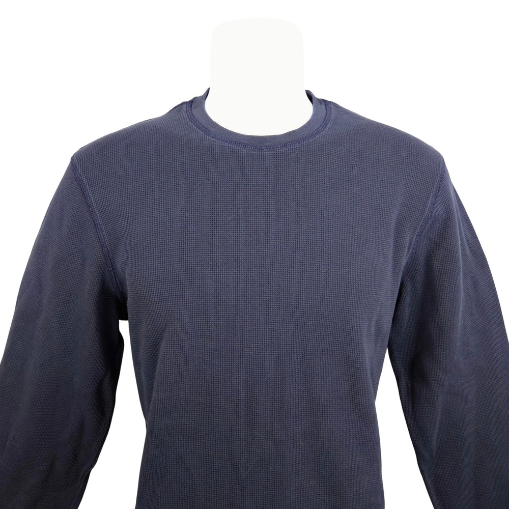 The Normal Brand Mens Long Sleeve Waffle Knit Thermal Shirt Navy‎ Blue Size M